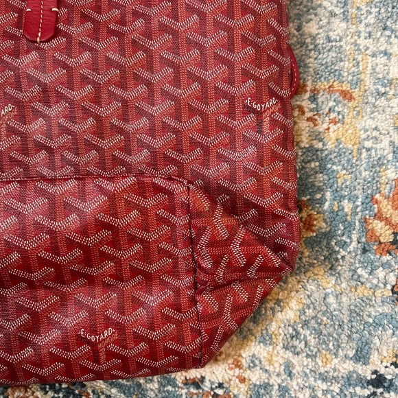 Goyard Saint Louis Tote Bad Red PM Coated Canvas - Picture 12 of 15